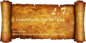Lindenfeld Terézia névjegykártya